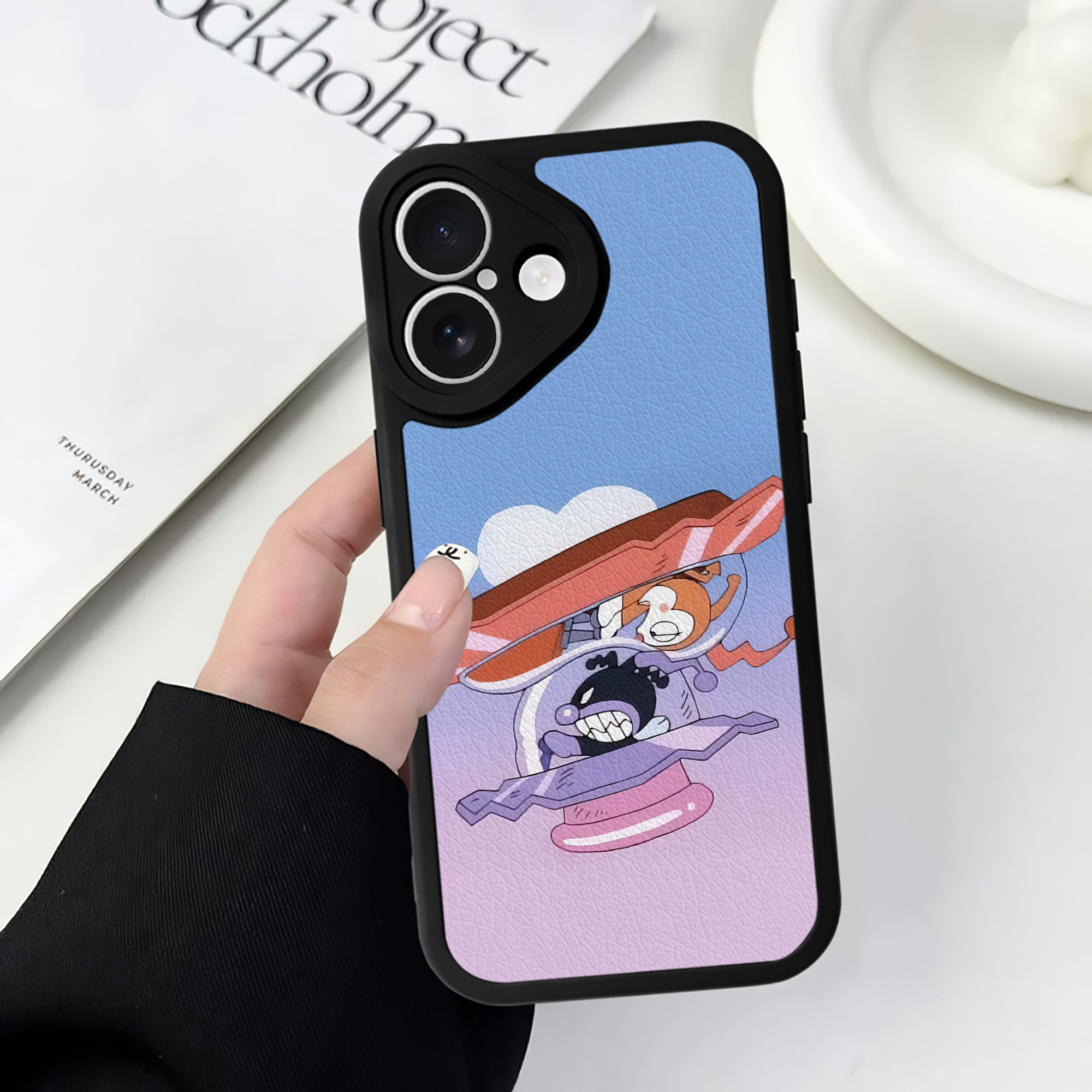 （画像用） アンパンマン Anpanman 【iPhone 16シリーズ対応】シリコンスマホケース（レザー調） 材質：シリコン